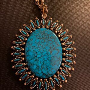 Faux Turquoise Pendant